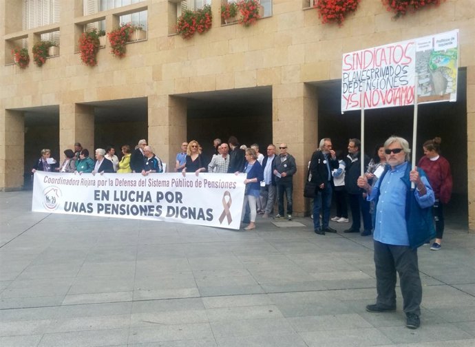 Concentración de la Coordinadora de pensionistas