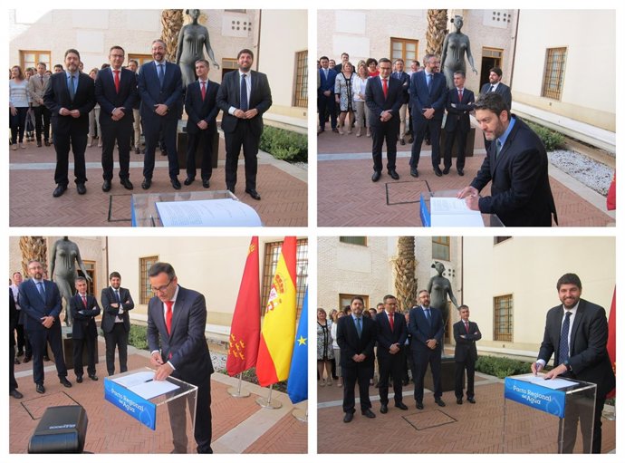 Imagen de los firmantes del Pacto Regional del Agua