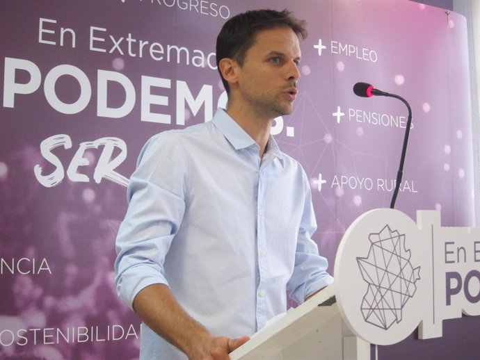 El secretario general de Podemos Extremadura, Álvaro Jaén