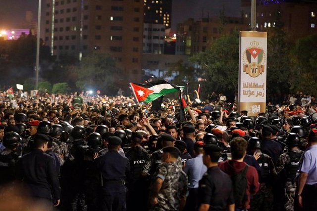Foto de archivo de las manifestaciones de Jordania de junio de 2018