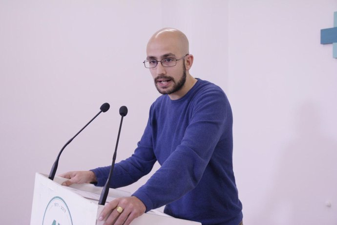 Pablo Pérez Ganfornina, de Podemos, en rueda de prensa