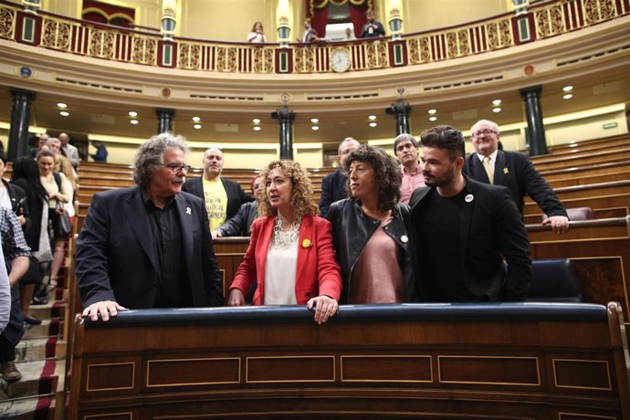 Joan Tarda, Ester Capella, Teresa Jordà y Gabriel Rufián