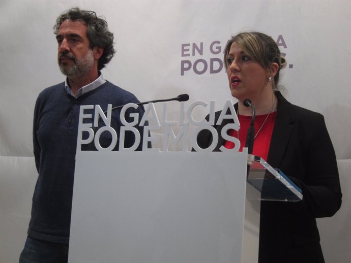 La secretaria xeral de Podemos Galicia, Carmen Santos                   