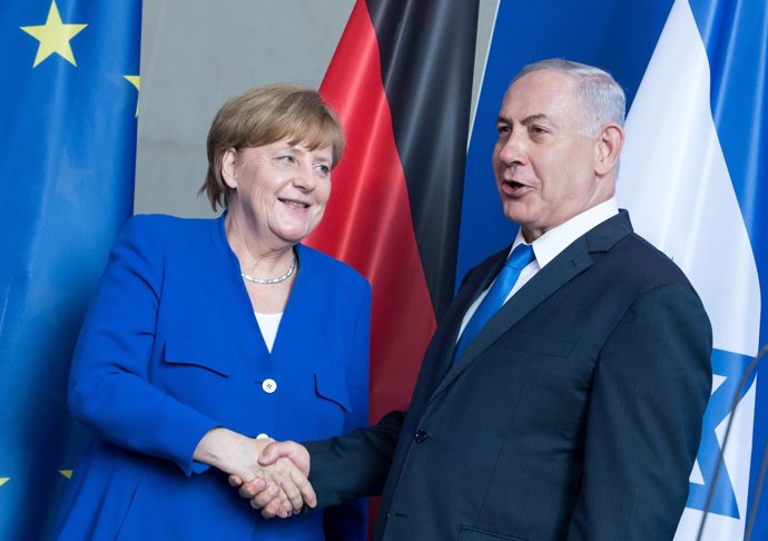 Angela Merkel y Benjamin Netanyahu
