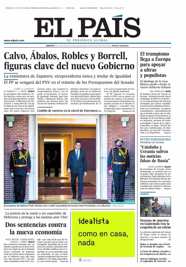 Portada El País