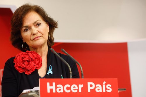 La secretaria de Igualdad del PSOE, Carmen Calvo