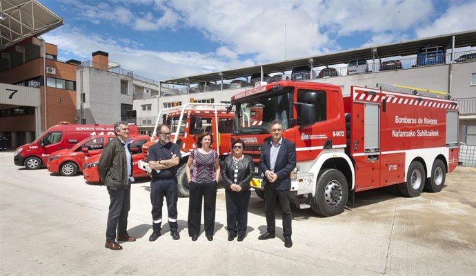 Beaumont en la presentación de los nuevos vehículos del Servicio de Bomberos