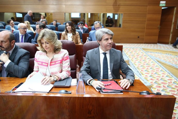 Ángel Garrido durante el pleno de investidura en la Asamblea de Madrid