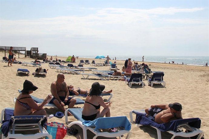 Vista general de la playa de Islantilla. 