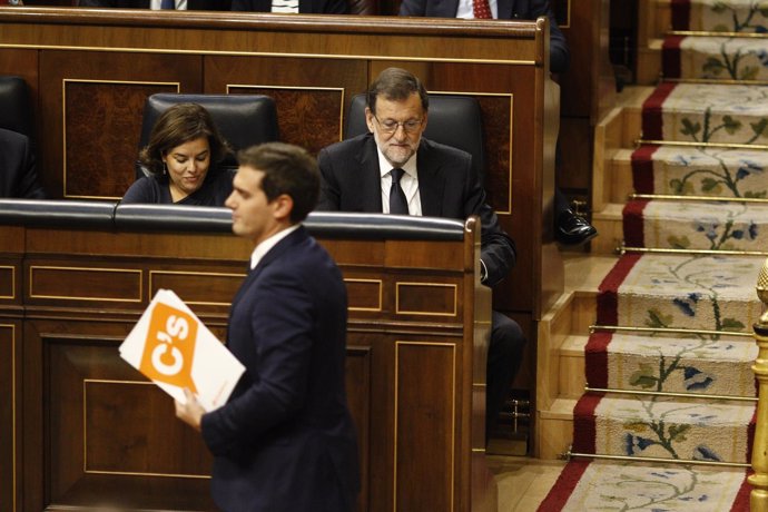 Rivera y Rajoy en el Congreso