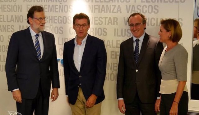 Rajoy, Feijóo, Cospedal y Alonso en el Comité Ejecutivo Nacional del PP 