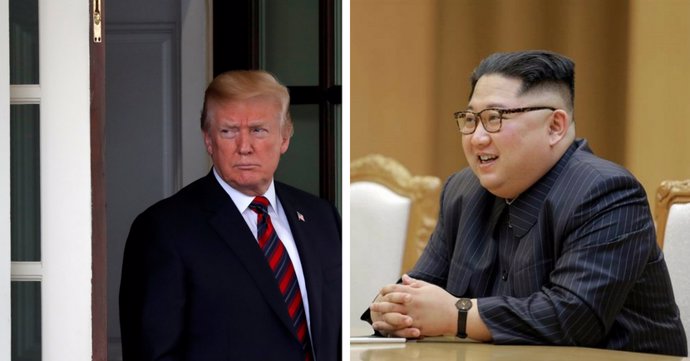 Foto de archivo de Donald Trump y Kim Jong un