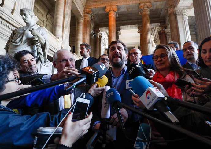 Rueda de prensa del exconsejero catalán Toni Comin en Bruselas
