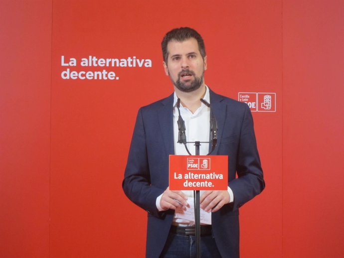 Valladolid. Secretario autonómico del PSOE, Luis Tudanca                    