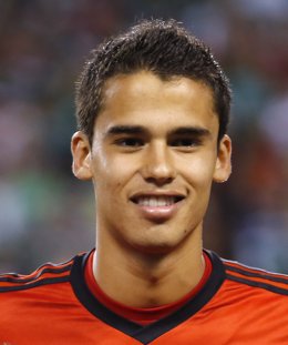 Mexico's Diego Reyes poses for a team photo before their international friendly 