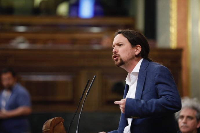 Pablo Iglesias en la moció de censura contra Rajoy 