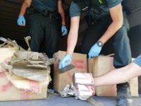 Incautados unos 3.000 kilos de hachís cuando eran trasladados de una 'guardería' de Chiclana (Cádiz)