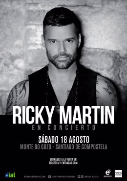 Cartel de Ricky Martin en Santiago