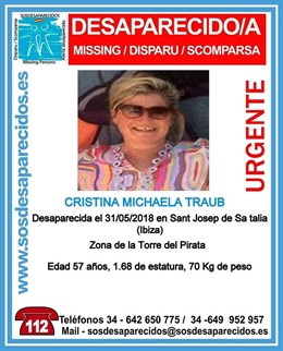 Mujer desaparecida en Ibiza