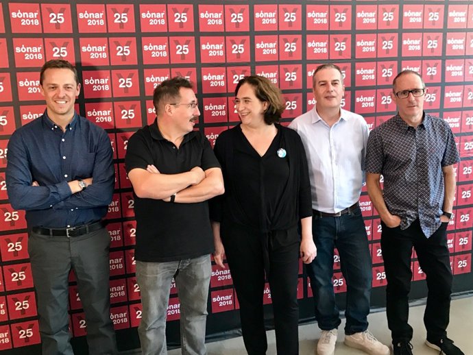 Presentació del Festival Sónar amb l'alcaldessa  Ada Colau
