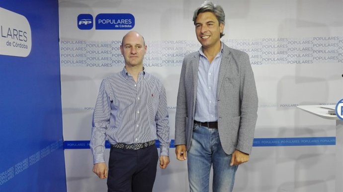 Muñoz y Lorite en la sede del PP