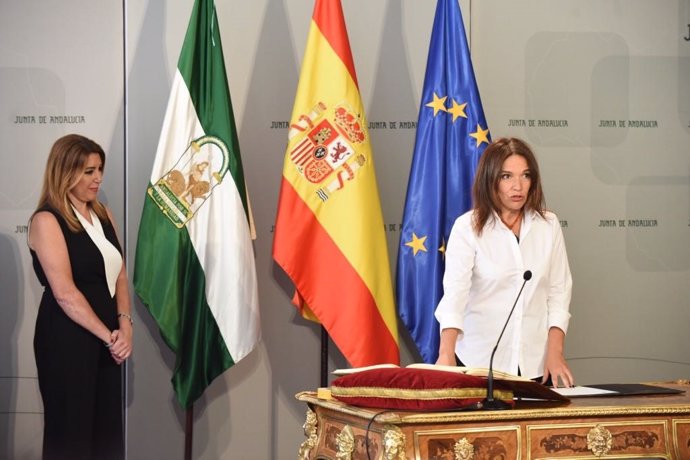 Lina Gálvez, en su toma de posesión como consejera de la Junta