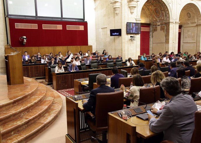Votación en el Pleno del Parlamento andaluz