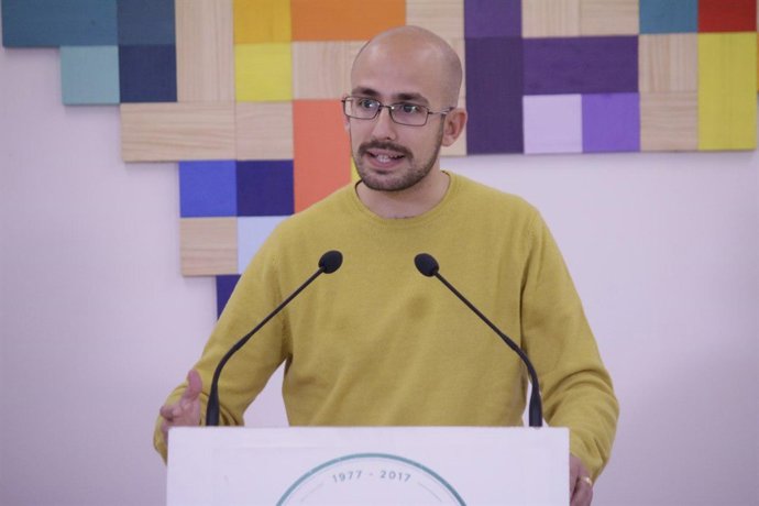 El secretario de Comunicación de Podemos Andalucía, Pablo Pérez Ganfornina