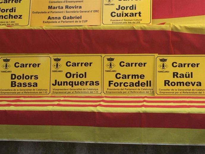 Torrelameu (Lleida) dedica temporalment carrers als polítics presos
