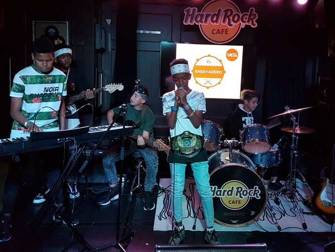 Banda música niños del proyecto 'El Ensayadero'