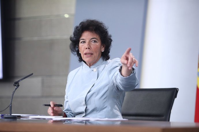 Roda de premsa d'Isabel Celaá, portaveu del Govern central