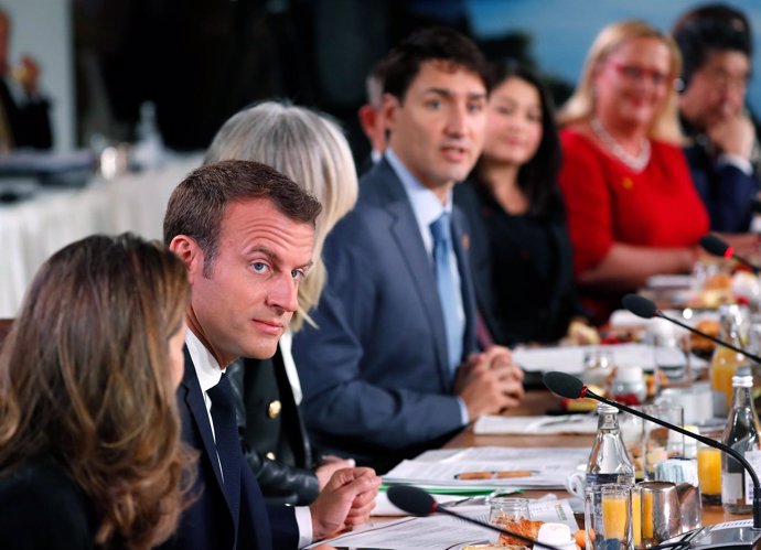 Emmanuel Macron, presidente de Francia, durante cumbre G-7 2018
