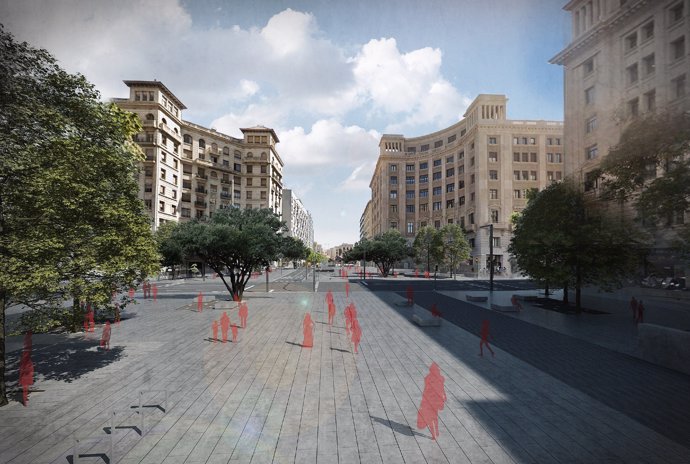 Projecció de la nova plaça Antoni Maura