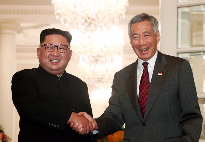Kim Jong Un y Lee Hsien Loong