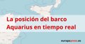 La ubicación del 'Aquarius' con más de 600 migrantes a bordo, en tiempo real