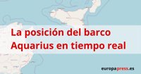La ubicación del 'Aquarius' con más de 600 migrantes a bordo, en tiempo real