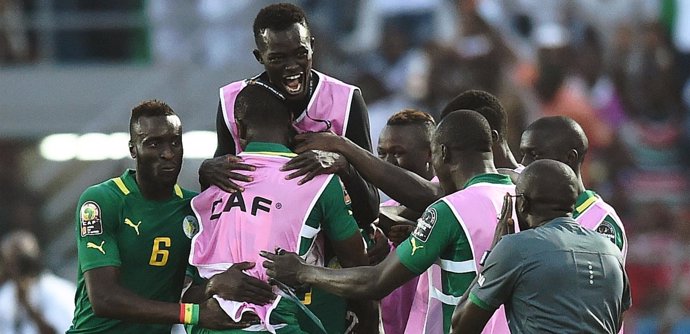 La selección de Senegal celebra el pase al Mundial