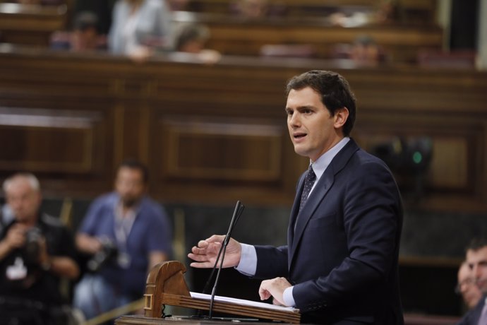Albert Rivera interviene en la moción de censura a Rajoy
