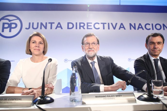 Rajoy durant la reunió de la Junta Directiva Nacional del PP