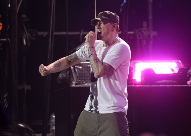 Embargoed to 1800 Monday January 15 File photo dated 24/08/13 of Eminem, who has