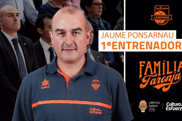 Jaume Ponsarnau, nuevo entrenador del Valencia Basket