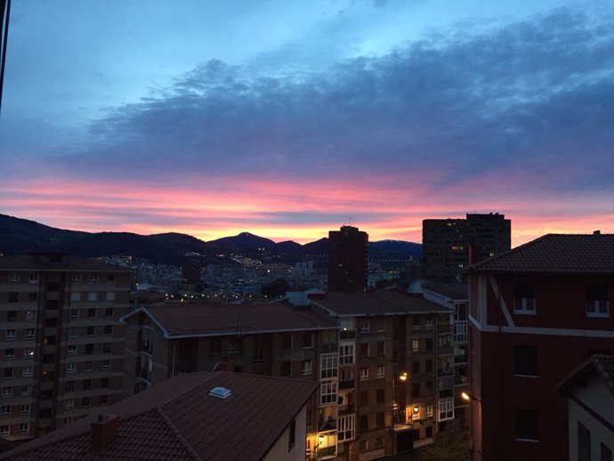 Imagen vespertina de Bilbao