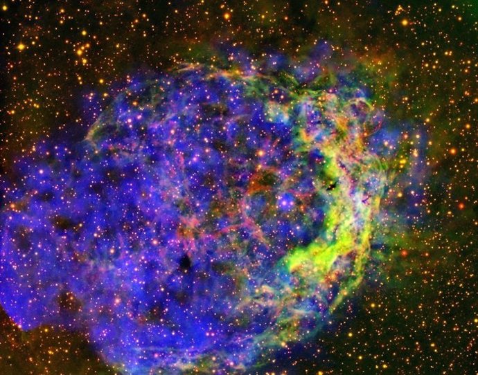 Una burbuja de gas rodea una estrella