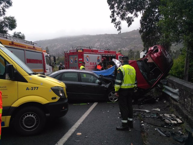 Imagen del accidente registrado en Carnota (A Coruña)