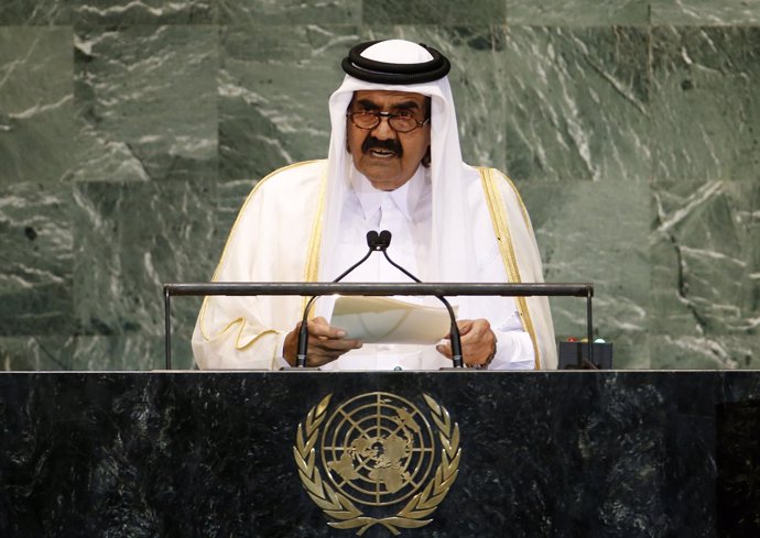 Hamad bin Jalifa al Thani, en la ONU