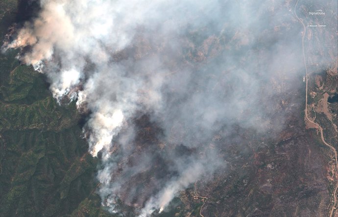 Vista aérea de Colorado durante el incendio forestal de junio.
