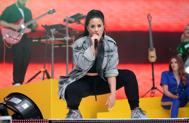 Demi Lovato performs on stage during Capital's Summertime Ball with Vodafone at 