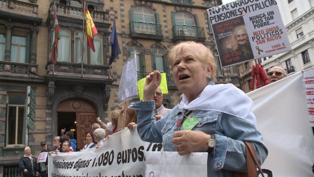 Manifestación de pensionistas en Bilbao