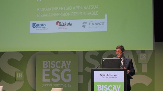 Conferencia del presidente de Bankia en el 'Biscay ESG' en Bilbao