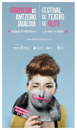 Cartel de la decimonovena edición del Festival de Teatro de Olite.
